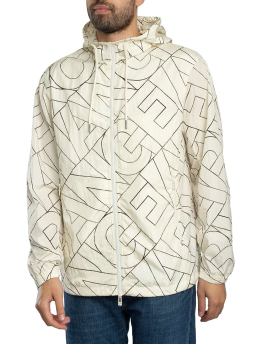 Armani Exchange Diagonal Logo Jacket, Beige - Image 2