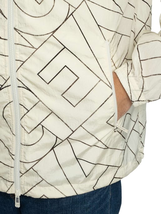 Armani Exchange Diagonal Logo Jacket, Beige - Image 4