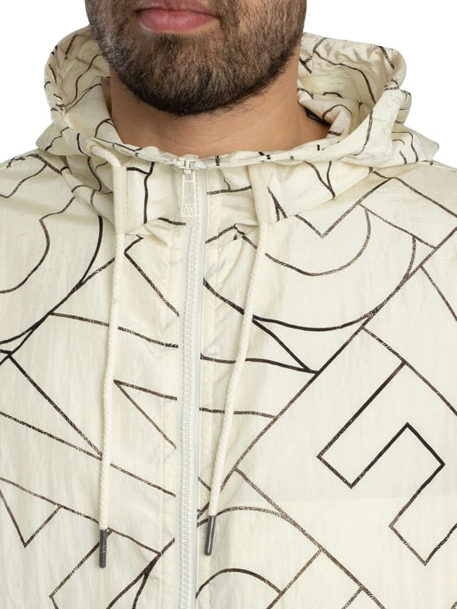 Armani Exchange Diagonal Logo Jacket, Beige - Image 5