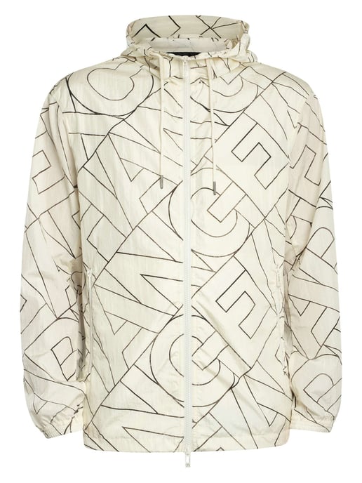 Armani Exchange Diagonal Logo Jacket, Beige - Image 6