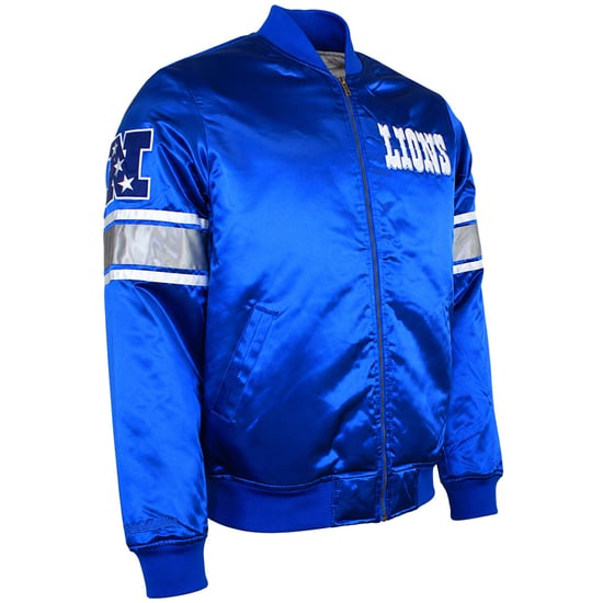 Mitchell & Ness NFL Detroit Lions Heavyweight Mens Blue Jacket - Image 2