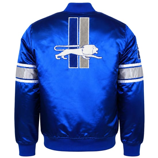 Mitchell & Ness NFL Detroit Lions Heavyweight Mens Blue Jacket - Image 3