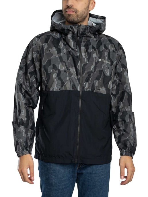 Columbia Spire Valley Novelty Windbreaker Jacket, Black - Image 1