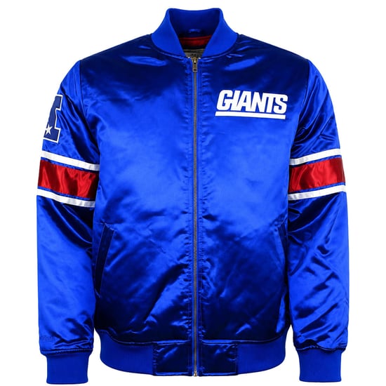 Mitchell & Ness NFL New York Giants Heavyweight Mens Blue Jacket - Image 1