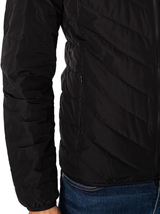 EA7 Logo Ritssluiting Donsjack, Zwart - Image 5