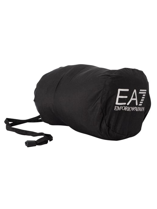 EA7 Logo Ritssluiting Donsjack, Zwart - Image 6