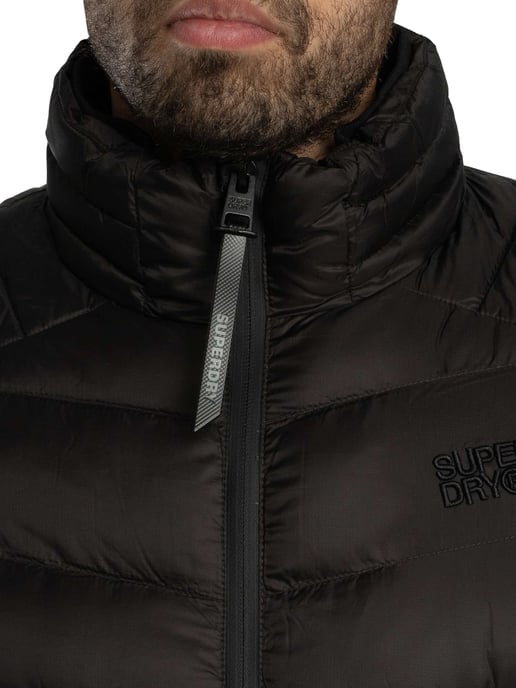 Superdry Storm Knit Hybrid Gewatteerde Jas, Zwart - Image 5