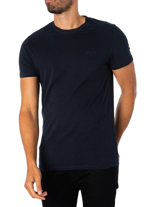Superdry Vintage Logo Geborduurd T-Shirt, Blauw - Image 2
