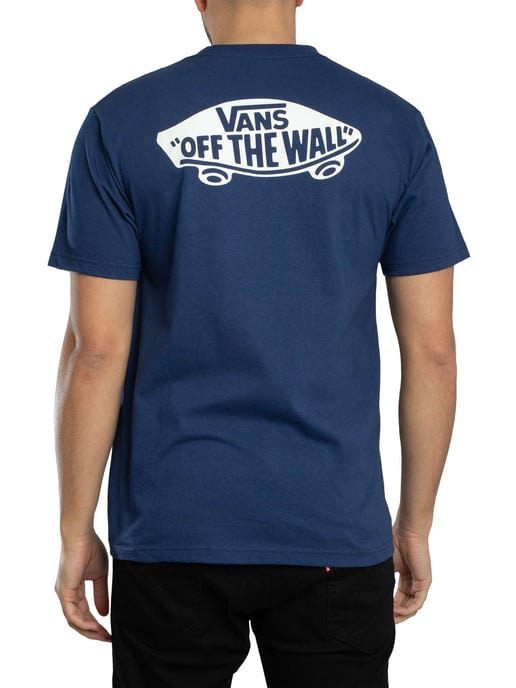 Vans Double Standard Back Logo T-Shirt, Blauw - Image 3