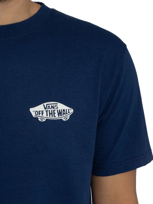 Vans Double Standard Back Logo T-Shirt, Blauw - Image 4