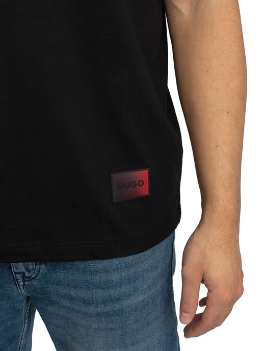 HUGO Danoto Back Graphic T-Shirt, Black - Image 4