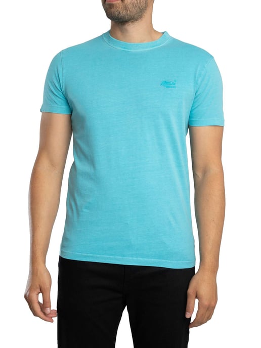 Superdry Essential Logo EMB Neon T-Shirt, Blauw - Image 2