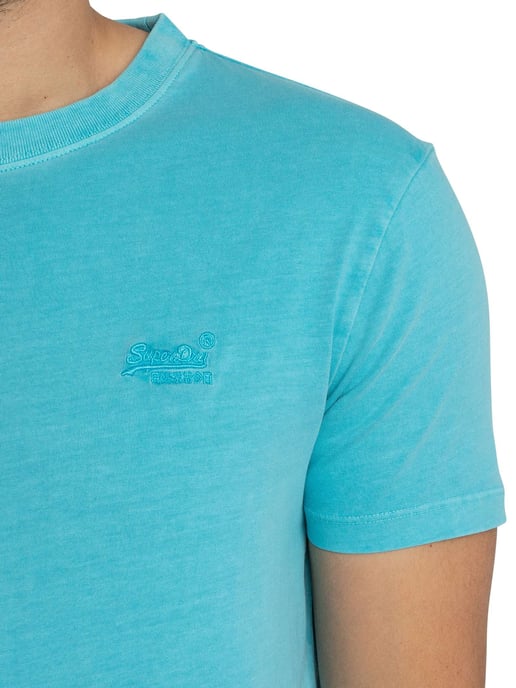 Superdry Essential Logo EMB Neon T-Shirt, Blauw - Image 4