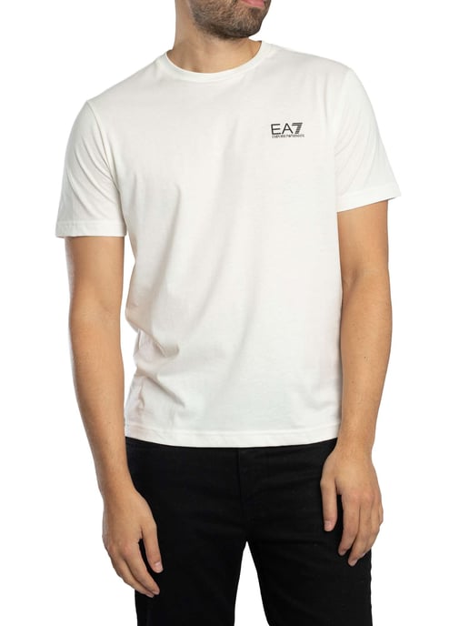 EA7 Chest Logo T-Shirt, Wit - Image 2