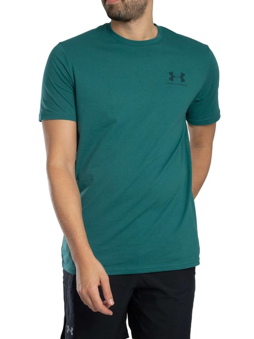 Under Armour T-Shirt Met Logo Op De Linkerborst, Groen - Image 2
