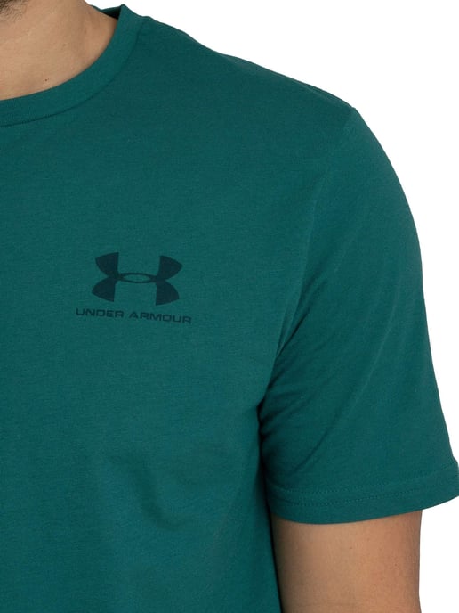 Under Armour T-Shirt Met Logo Op De Linkerborst, Groen - Image 4