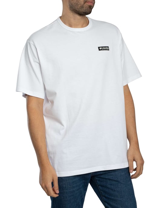 Columbia Heavyweight Back Graphic Relaxed T-Shirt, White - Image 2