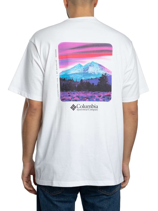 Columbia Heavyweight Back Graphic Relaxed T-Shirt, White - Image 3