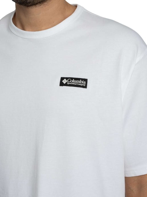 Columbia Heavyweight Back Graphic Relaxed T-Shirt, White - Image 4