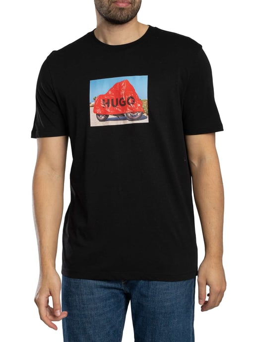HUGO Dostino Graphic T-Shirt, Zwart - Image 1