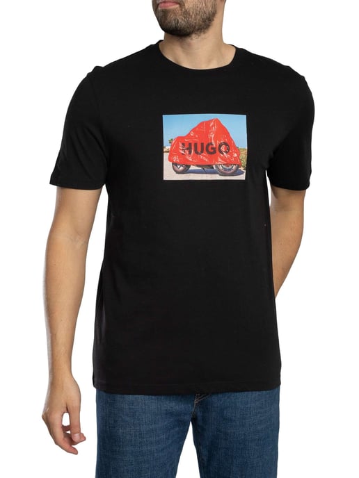 HUGO Dostino Graphic T-Shirt, Zwart - Image 2