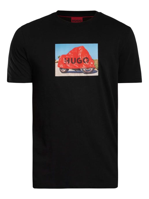 HUGO Dostino Graphic T-Shirt, Zwart - Image 5
