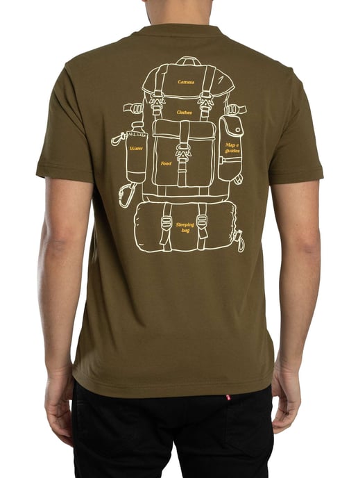 Napapijri Flint Back Graphic T-Shirt, Groen - Image 3
