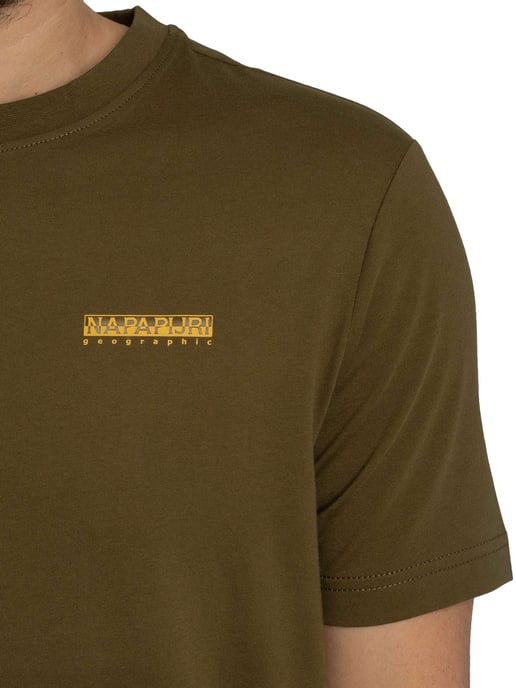 Napapijri Flint Back Graphic T-Shirt, Groen - Image 4