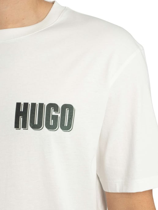 HUGO Derlyns Back Graphic T-Shirt, Wit - Image 4