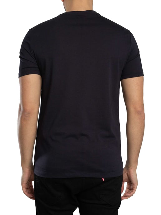 Armani Exchange T-Shirt Met Streeplogo, Blauw - Image 3