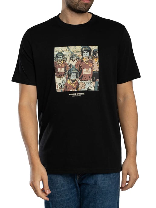 Weekend Offender Roma Graphic T-Shirt, Zwart - Image 1