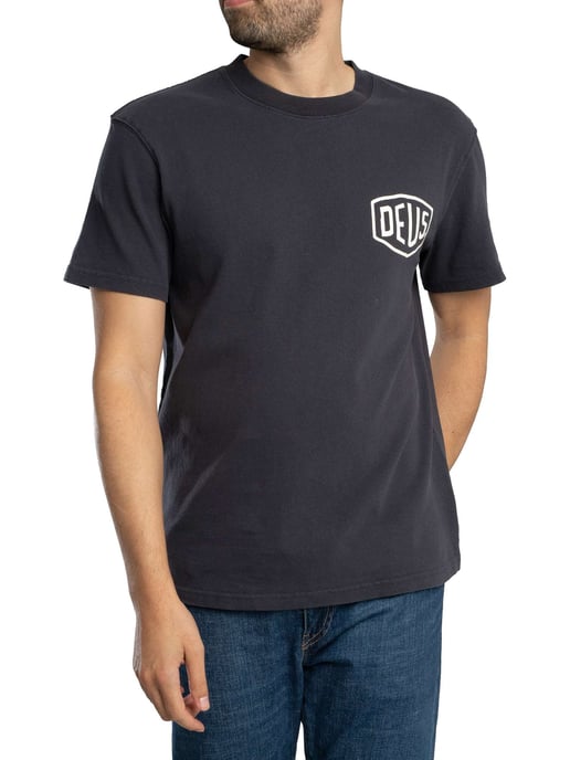 Deus Ex Machina Shield Garment Dyed T-Shirt, Zwart - Image 2