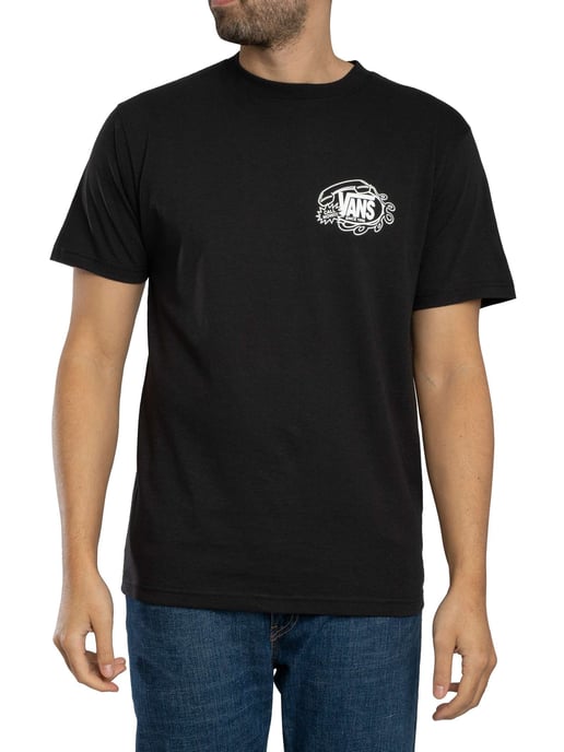 Vans Hot Lines Back Graphic T-Shirt, Black - Image 1