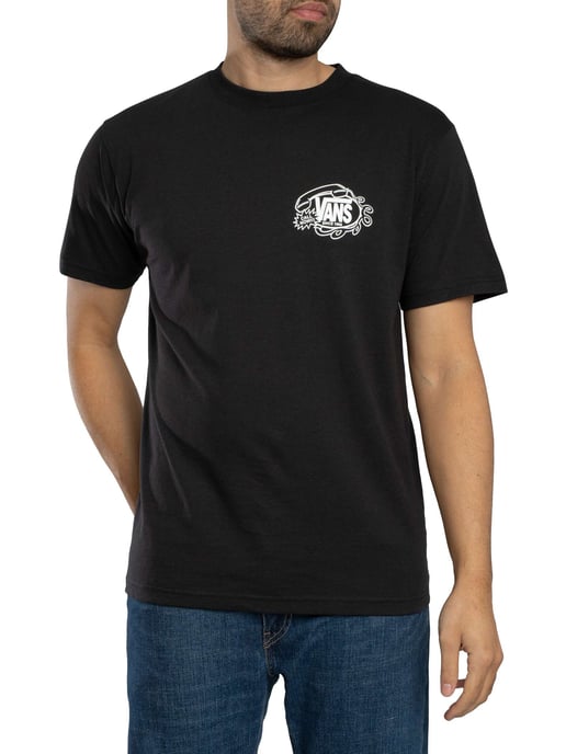 Vans Hot Lines Back Graphic T-Shirt, Black - Image 2