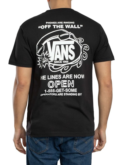Vans Hot Lines Back Graphic T-Shirt, Black - Image 3