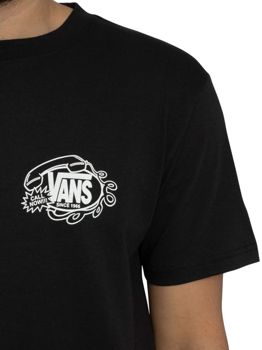 Vans Hot Lines Back Graphic T-Shirt, Black - Image 4