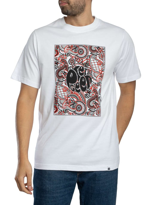 Pretty Green Resonance Box Logo T-Shirt, White - Image 2