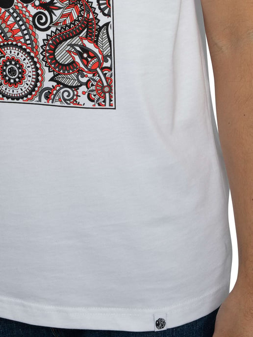 Pretty Green Resonance Box Logo T-Shirt, White - Image 4