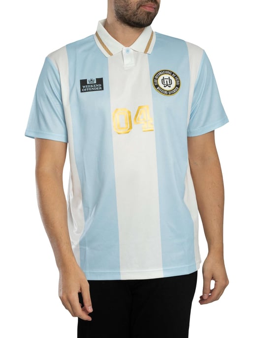 Weekend Offender Moulay Voetbalshirt, Blauw - Image 2