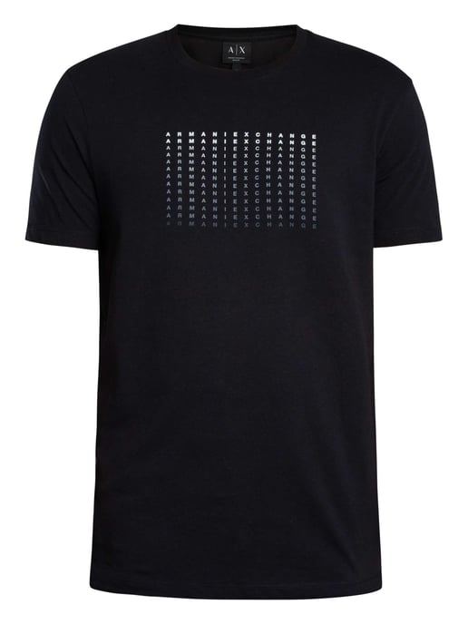 Armani Exchange Slim Brand Repeat Graphic T-Shirt, Blauw - Image 5