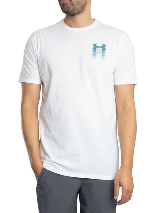 Under Armour Losvallend T-Shirt Met Wazig Logo Op De Achterkant, Wit - Image 2