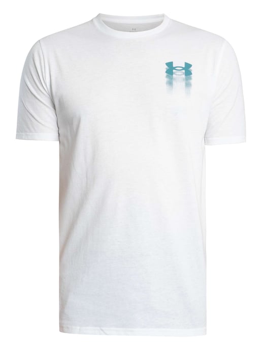 Under Armour Losvallend T-Shirt Met Wazig Logo Op De Achterkant, Wit - Image 5