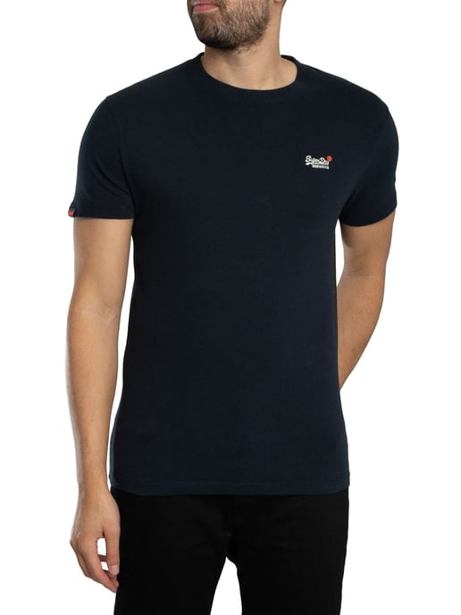 Superdry Essential Contrast EMB T-Shirt, Blue - Image 2