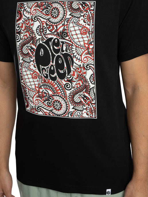Pretty Green Resonance Box Logo T-Shirt, Black - Image 4