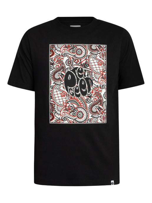Pretty Green Resonance Box Logo T-Shirt, Black - Image 5