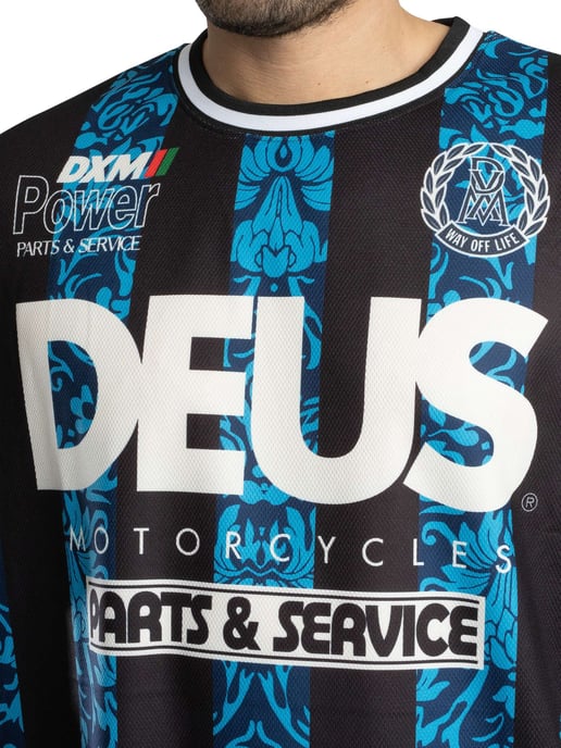 Deus Ex Machina Nouveau Moto Oversized T-Shirt, Blauw - Image 4