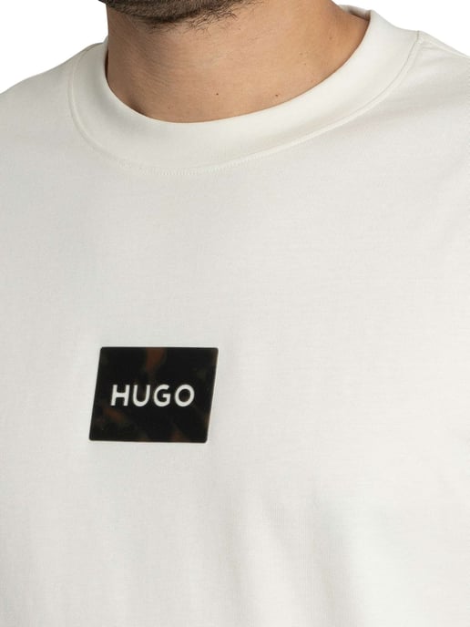 HUGO Dumeon Logo T-Shirt, Beige - Image 4