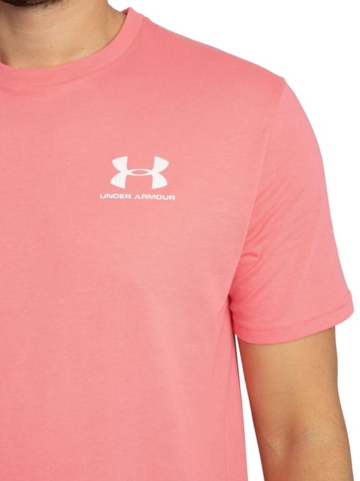 Under Armour Losvallend T-Shirt Met Logo Op De Linkerborst, Roze - Image 4