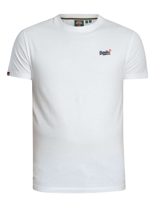 Superdry Essential Contrast EMB T-Shirt, White - Image 6