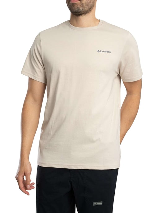 Columbia CSC Outdoor T-Shirt Met Grafische Print Op De Achterkant, Beige - Image 2